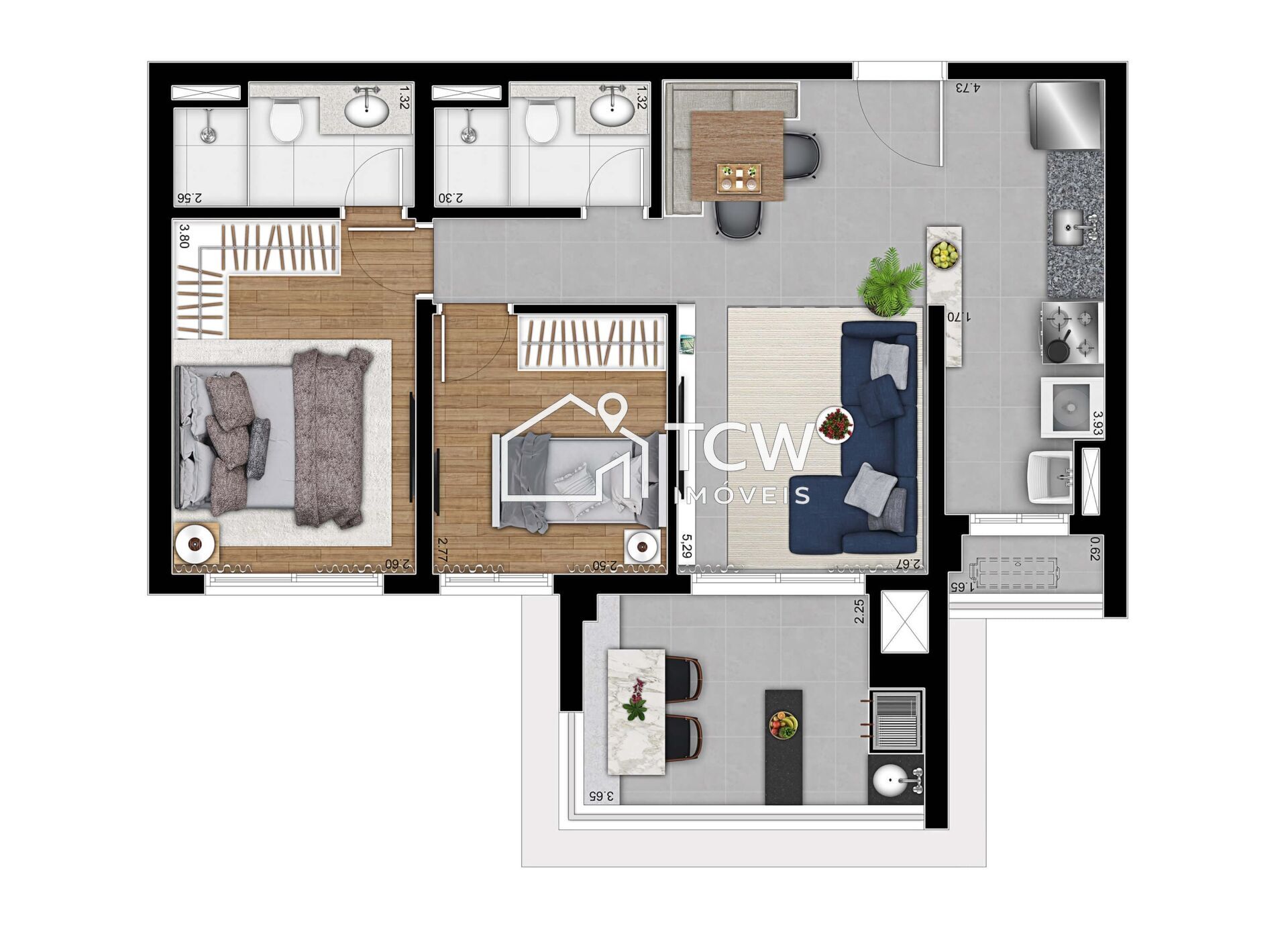 Apartamento, 2 quartos, 69 m² - Foto 13
