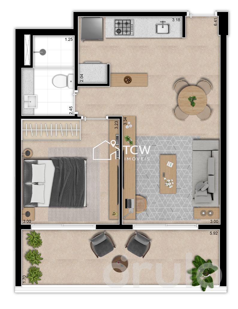 Apartamento, 1 quarto, 53 m² - Foto 8