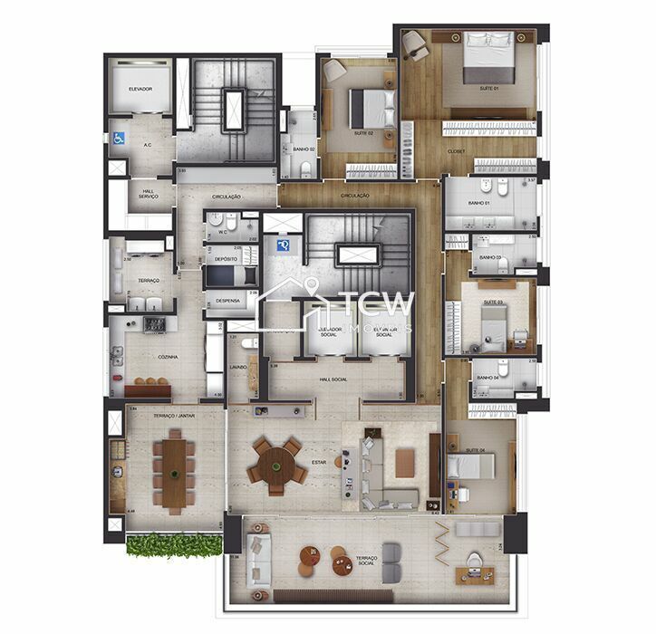 Apartamento, 3 quartos, 303 m² - Foto 51