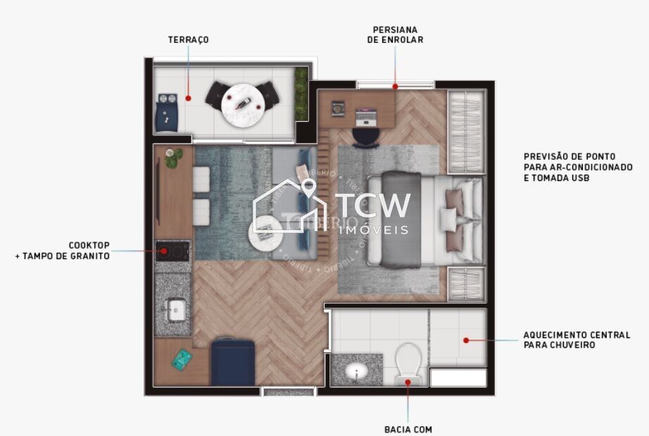 Apartamento, 1 quarto, 26 m² - Foto 7