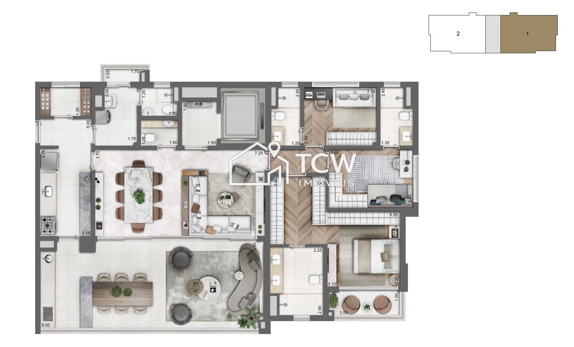 Apartamento, 3 quartos, 166 m² - Foto 23