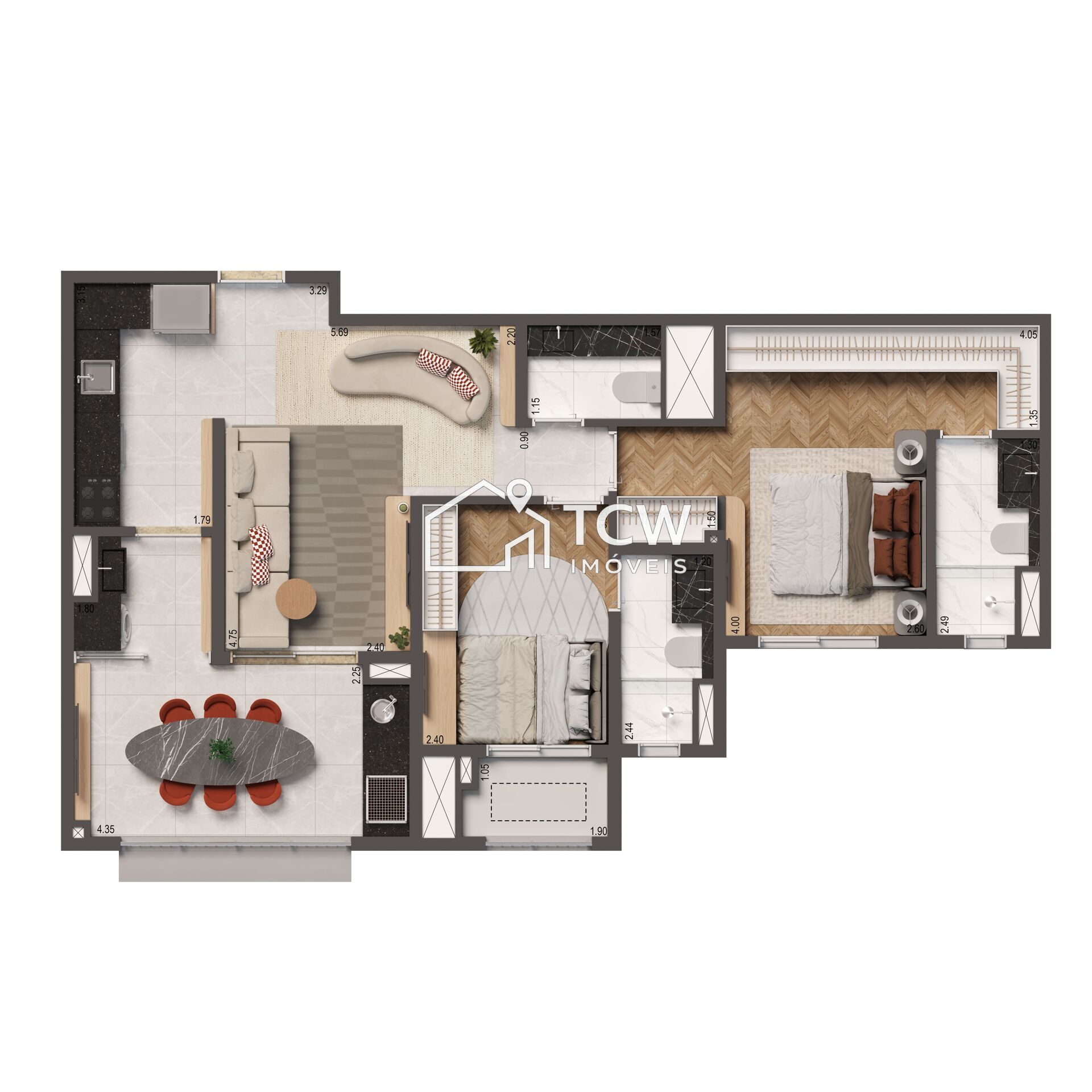 Apartamento, 2 quartos, 74 m² - Foto 17