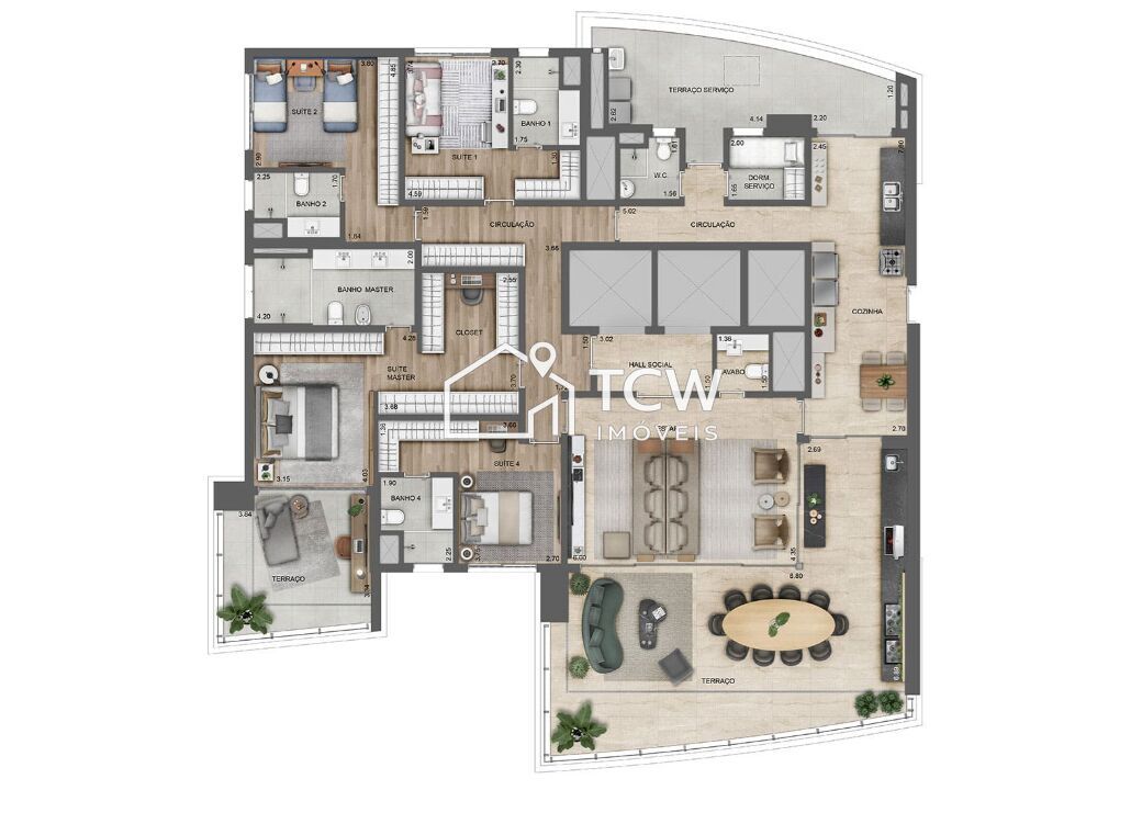 Apartamento, 4 quartos, 276 m² - Foto 19