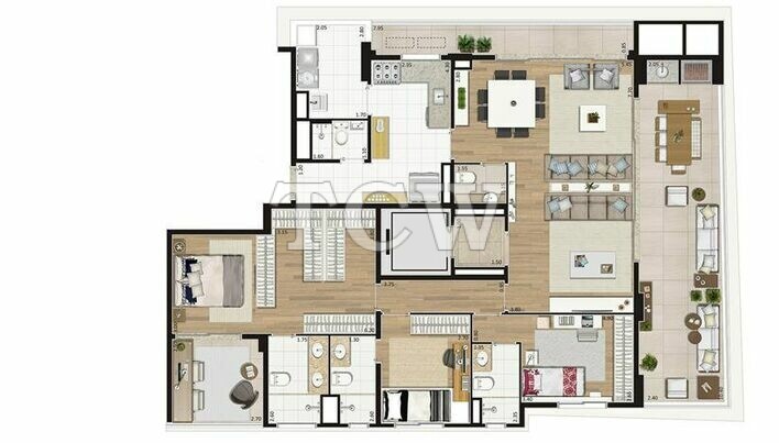 Apartamento à venda com 2 quartos, 174m² - Foto 43