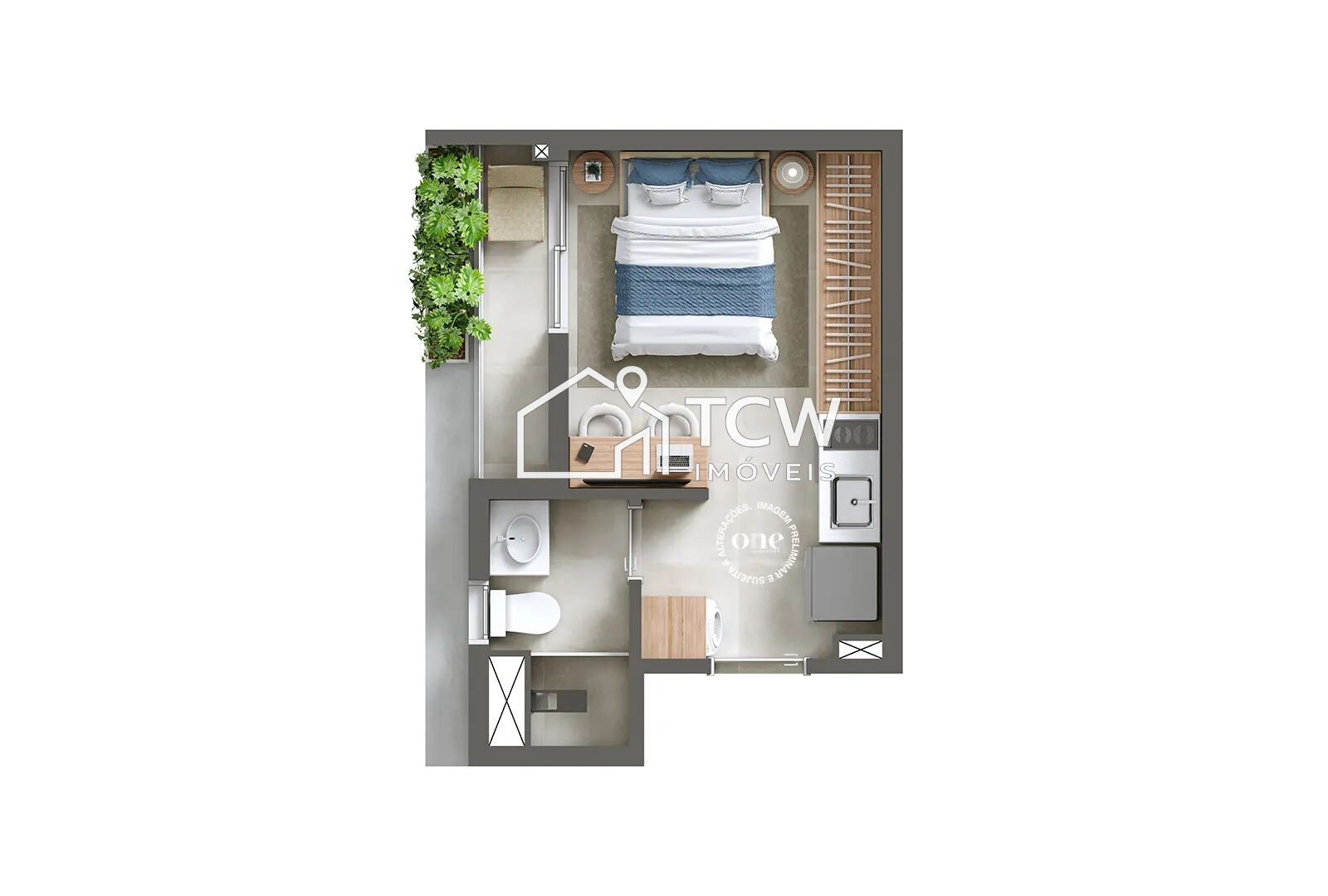 Apartamento, 1 quarto, 20 m² - Foto 12
