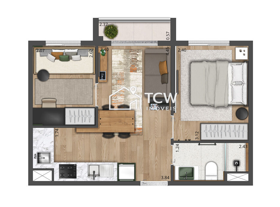 Apartamento, 2 quartos, 36 m² - Foto 14