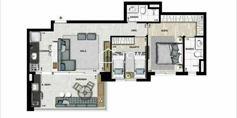 Apartamento, 2 quartos, 69 m² - Foto 12