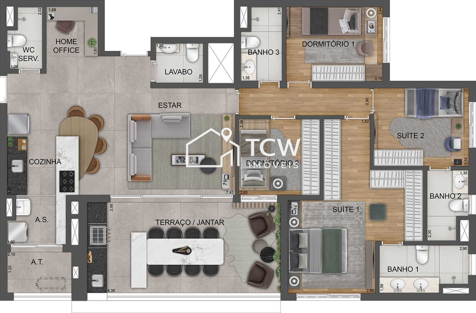 Apartamento, 3 quartos, 118 m² - Foto 33