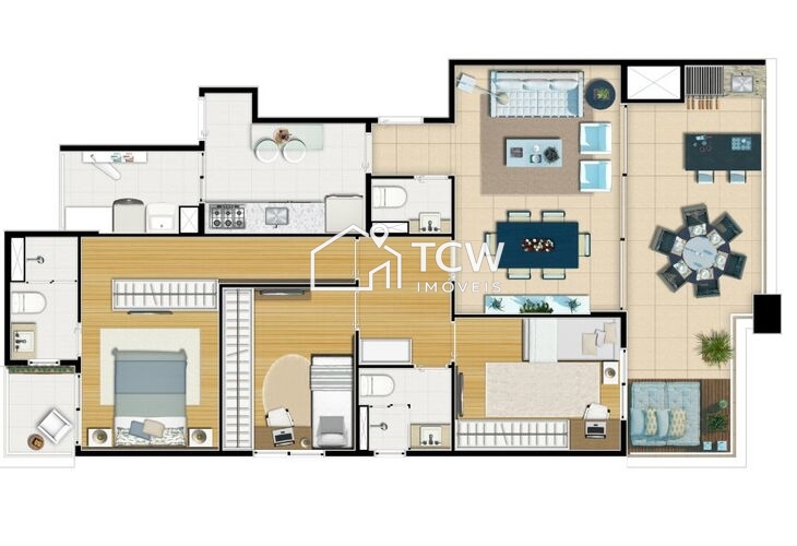 Cobertura, 3 quartos, 163 m² - Foto 10