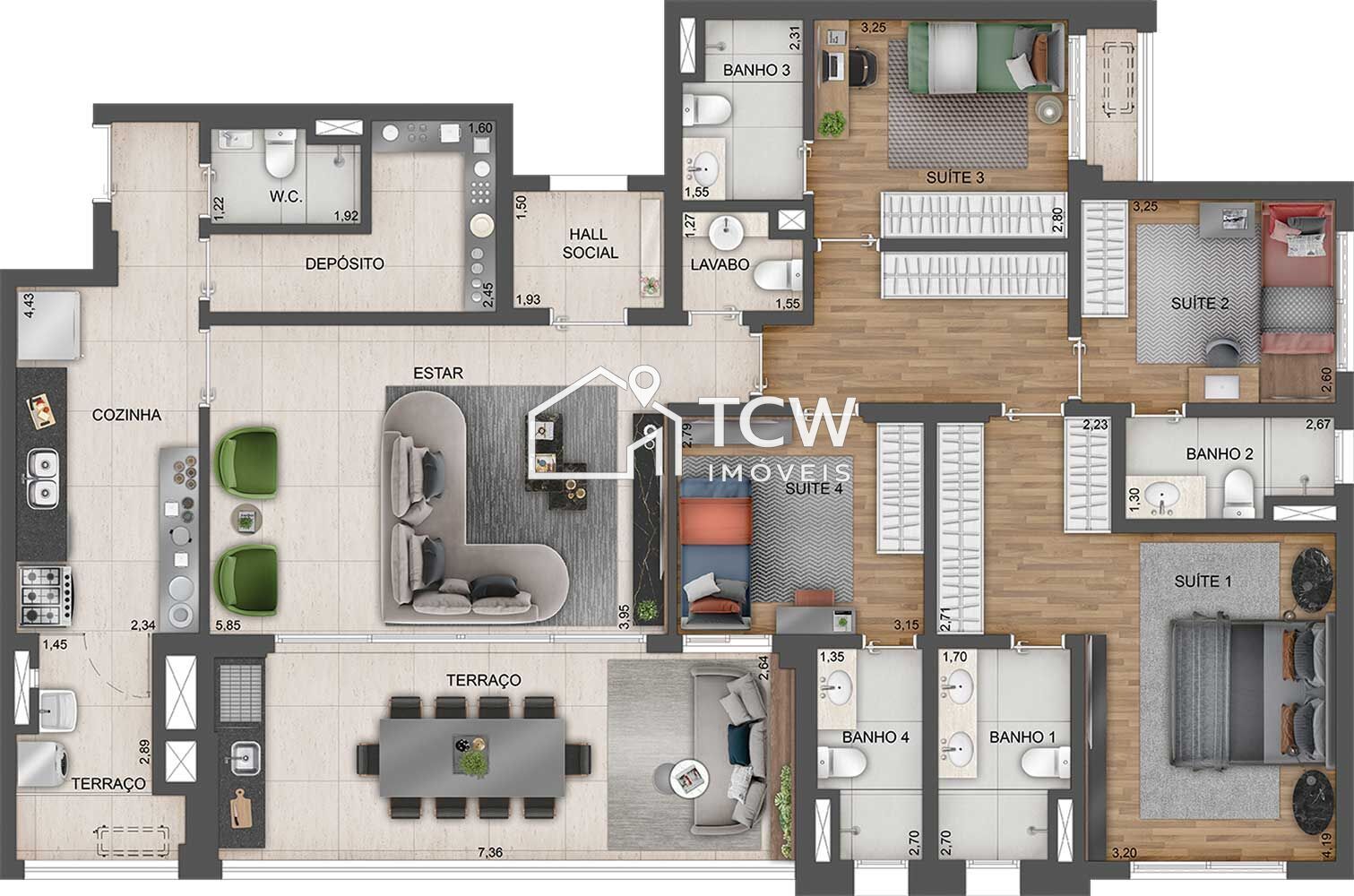 Apartamento, 4 quartos, 169 m² - Foto 18