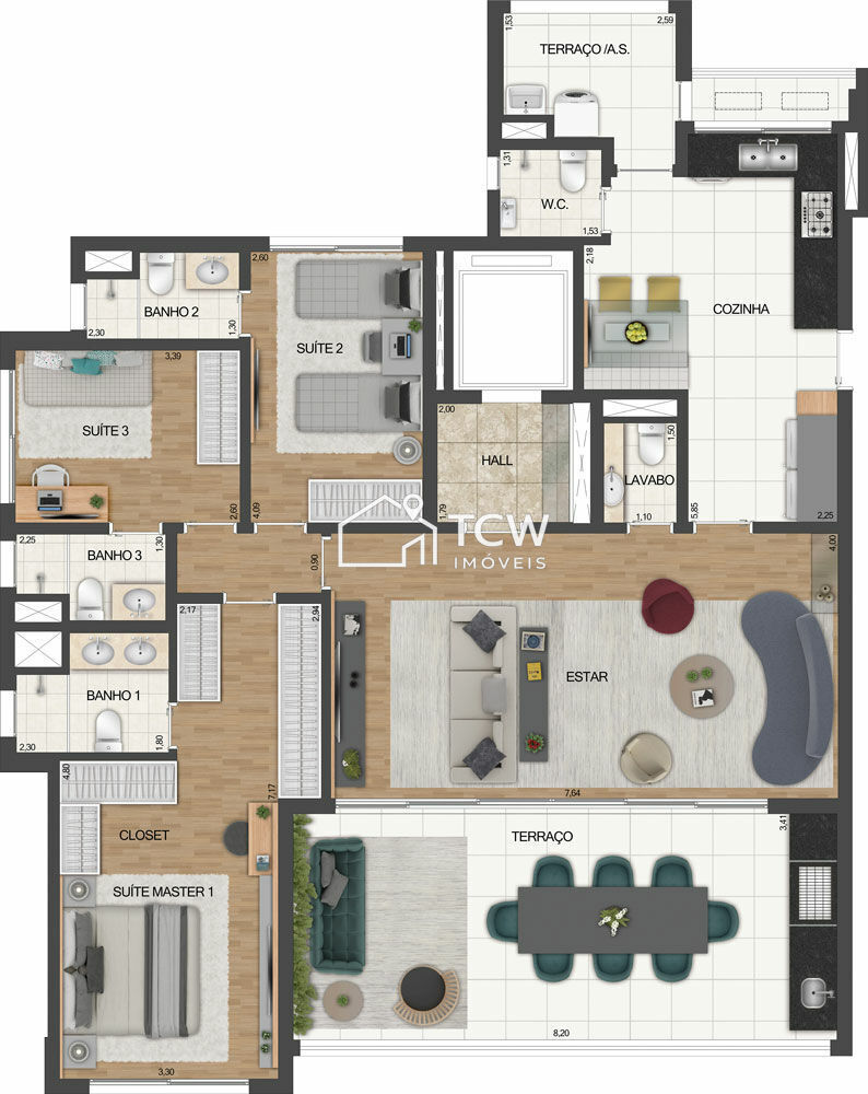 Apartamento, 3 quartos, 163 m² - Foto 19