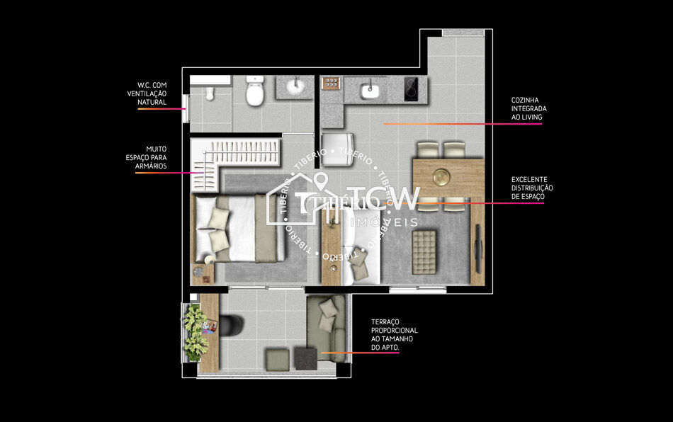 Apartamento, 1 quarto, 36 m² - Foto 11