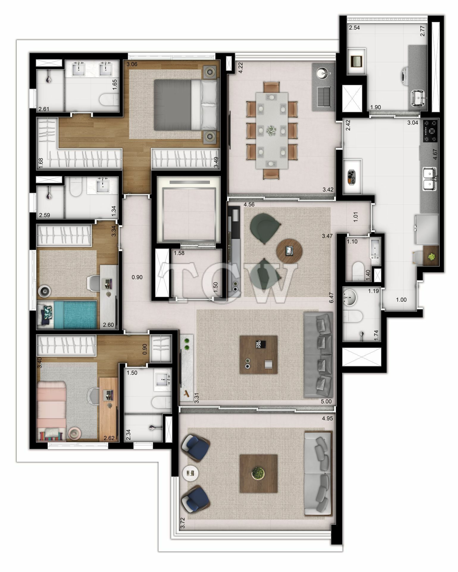 Apartamento à venda com 3 quartos, 163m² - Foto 37