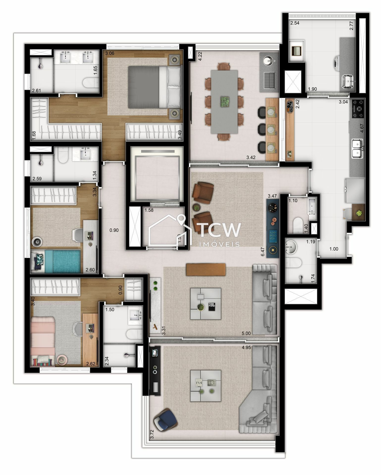 Apartamento, 3 quartos, 163 m² - Foto 36