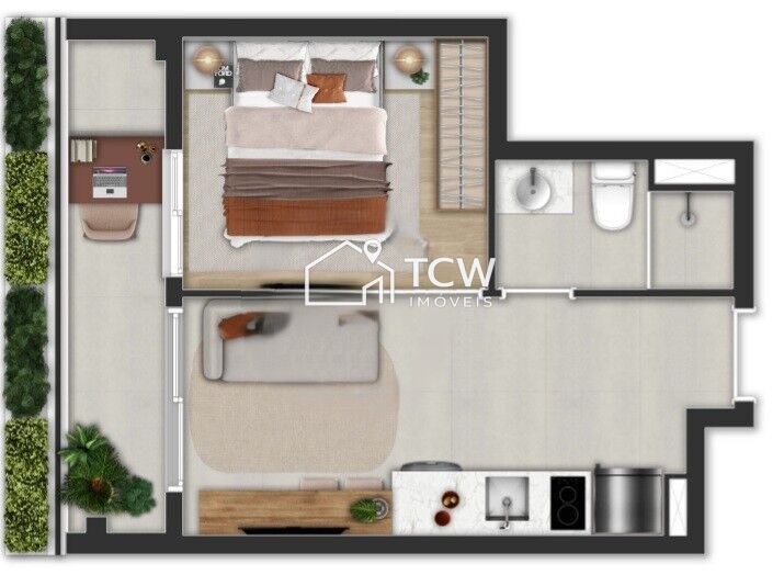 Apartamento, 1 quarto, 25 m² - Foto 9