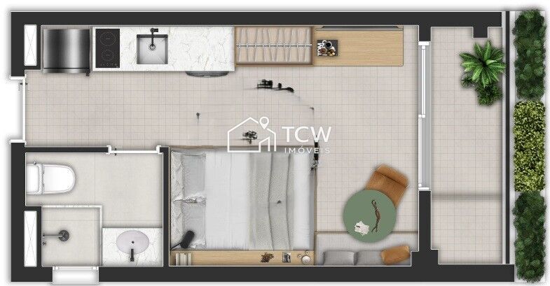 Apartamento, 1 quarto, 25 m² - Foto 8