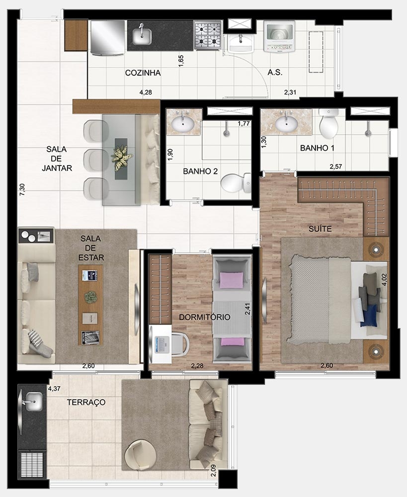 Apartamento, 2 quartos, 70 m² - Foto 15