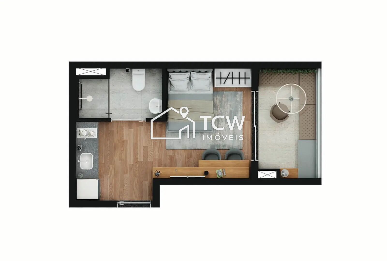 Apartamento, 1 quarto, 24 m² - Foto 7