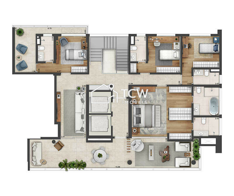 Cobertura, 4 quartos, 500 m² - Foto 14