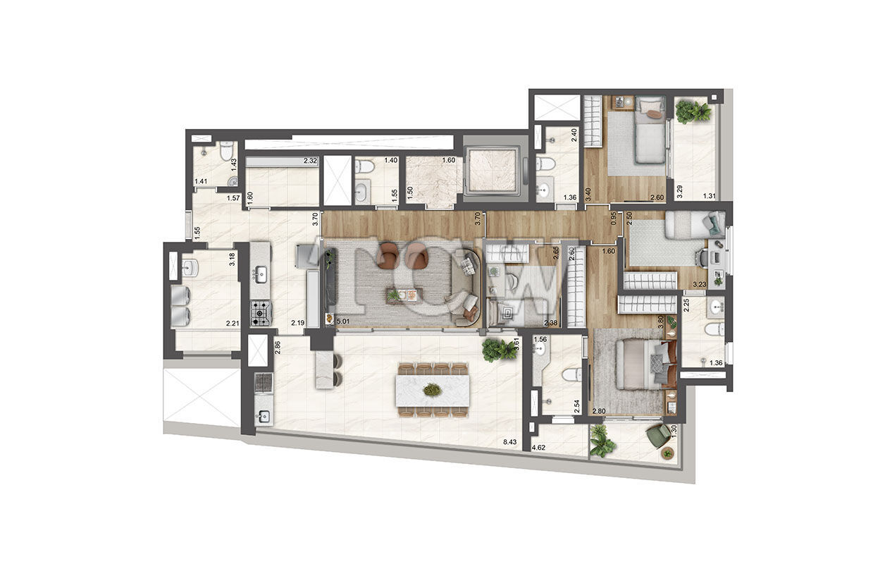 Apartamento à venda com 3 quartos, 162m² - Foto 18