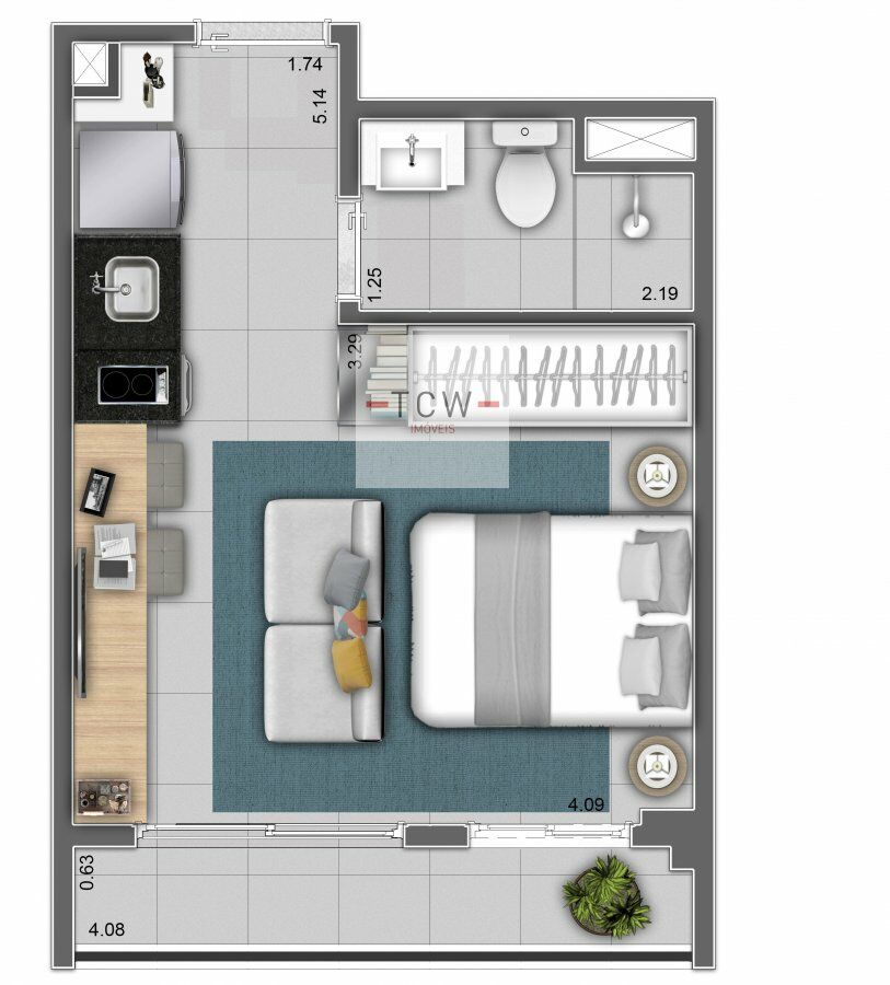 Apartamento, 1 quarto, 25 m² - Foto 22