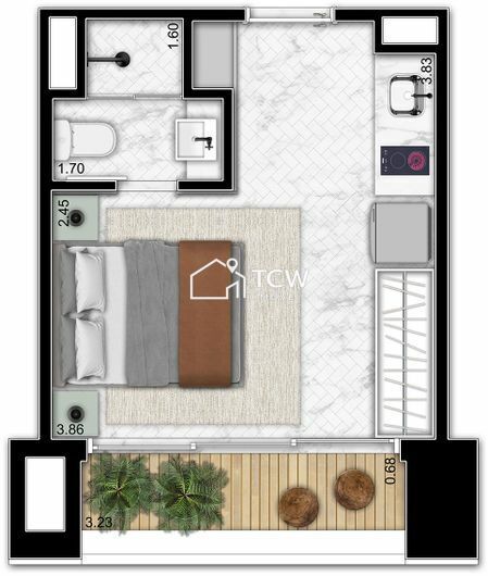 Apartamento, 1 quarto, 23 m² - Foto 17