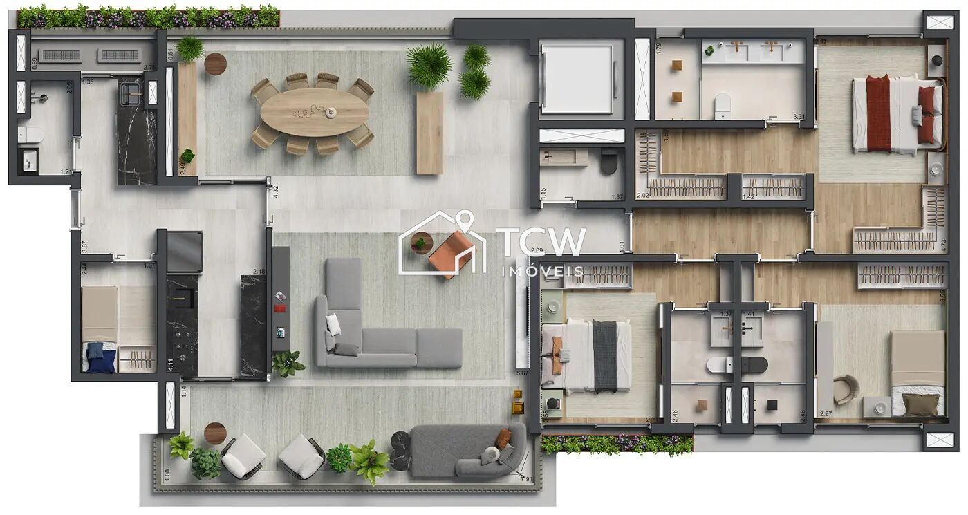 Apartamento, 3 quartos, 198 m² - Foto 9