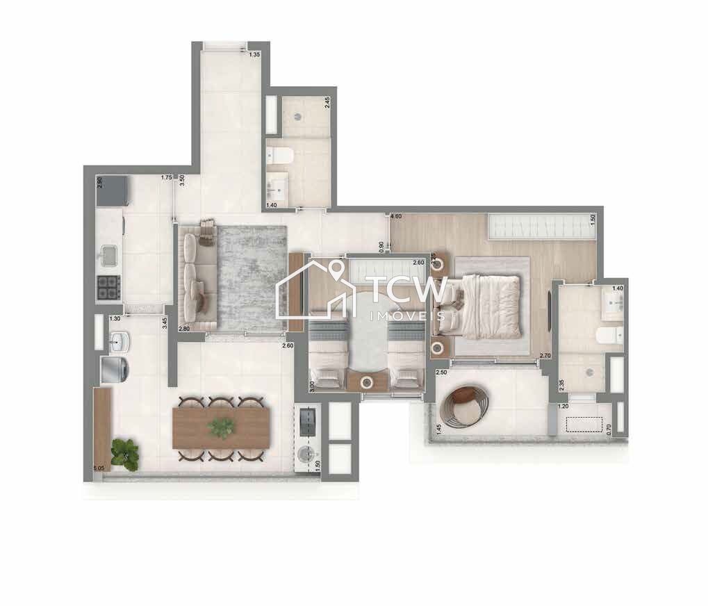Apartamento, 2 quartos, 76 m² - Foto 9