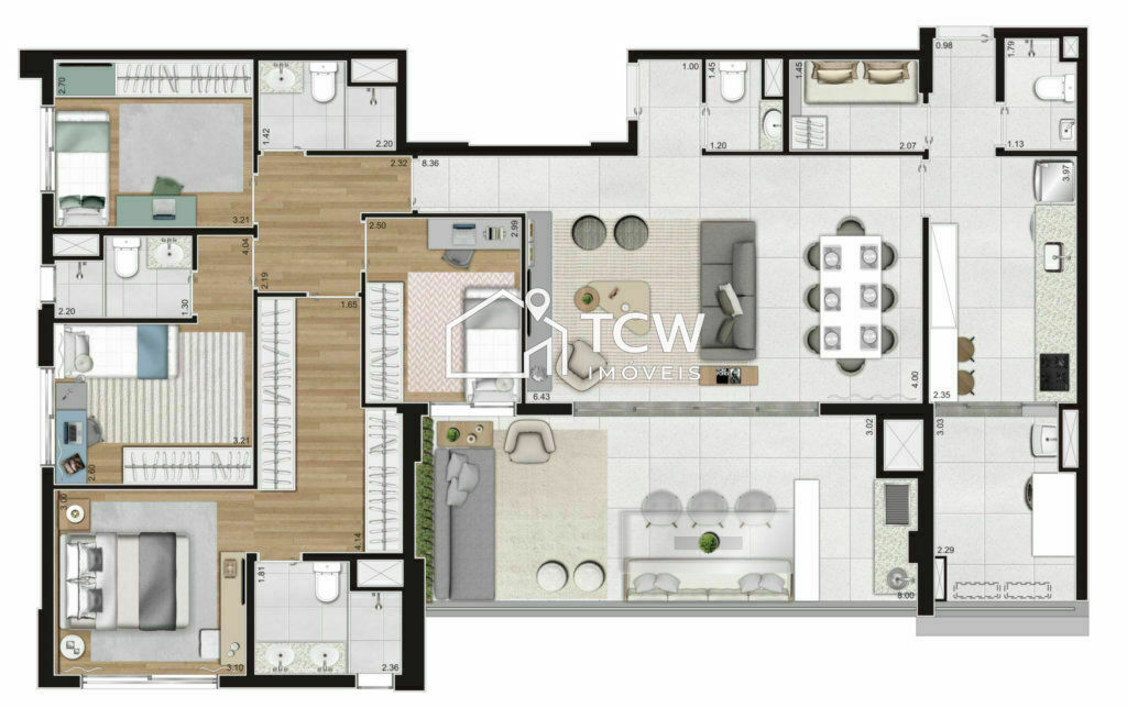 Apartamento, 3 quartos, 158 m² - Foto 41