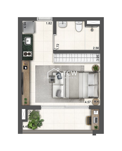 Apartamento, 1 quarto, 32 m² - Foto 23