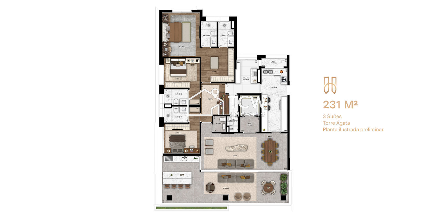 Apartamento, 3 quartos, 231 m² - Foto 39