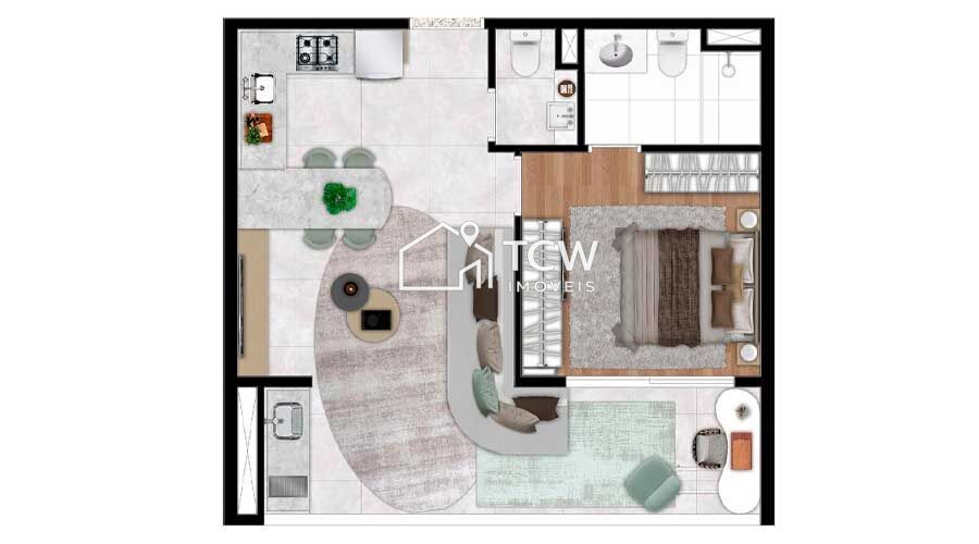 Apartamento, 1 quarto, 48 m² - Foto 17