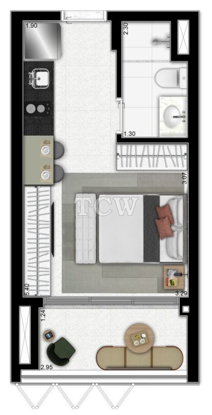 Apartamento à venda com 1 quarto, 26m² - Foto 13