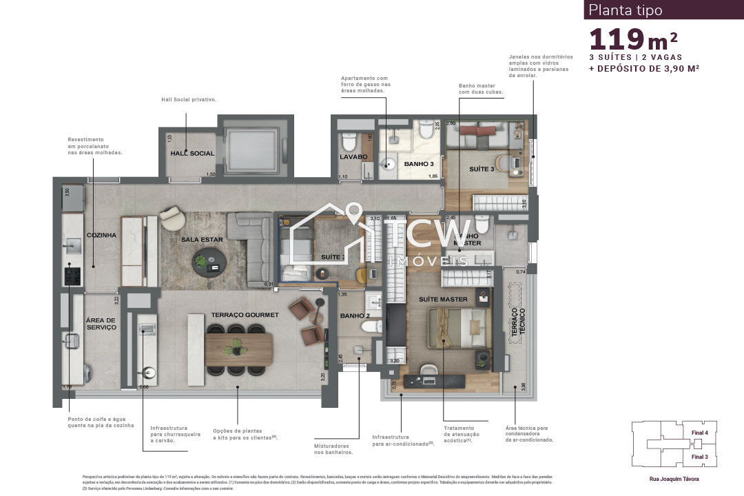Apartamento, 3 quartos, 123 m² - Foto 9
