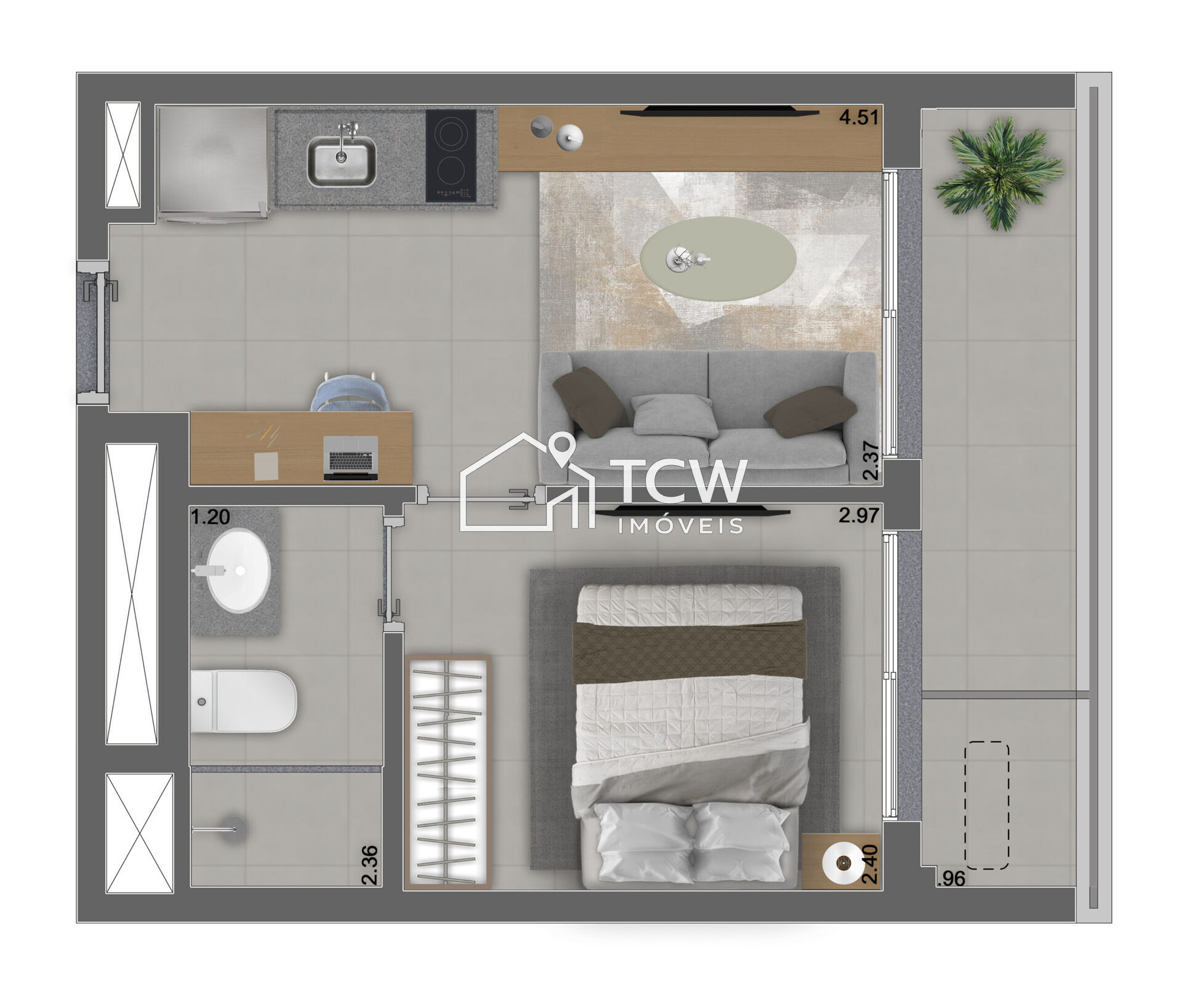 Apartamento, 1 quarto, 35 m² - Foto 18