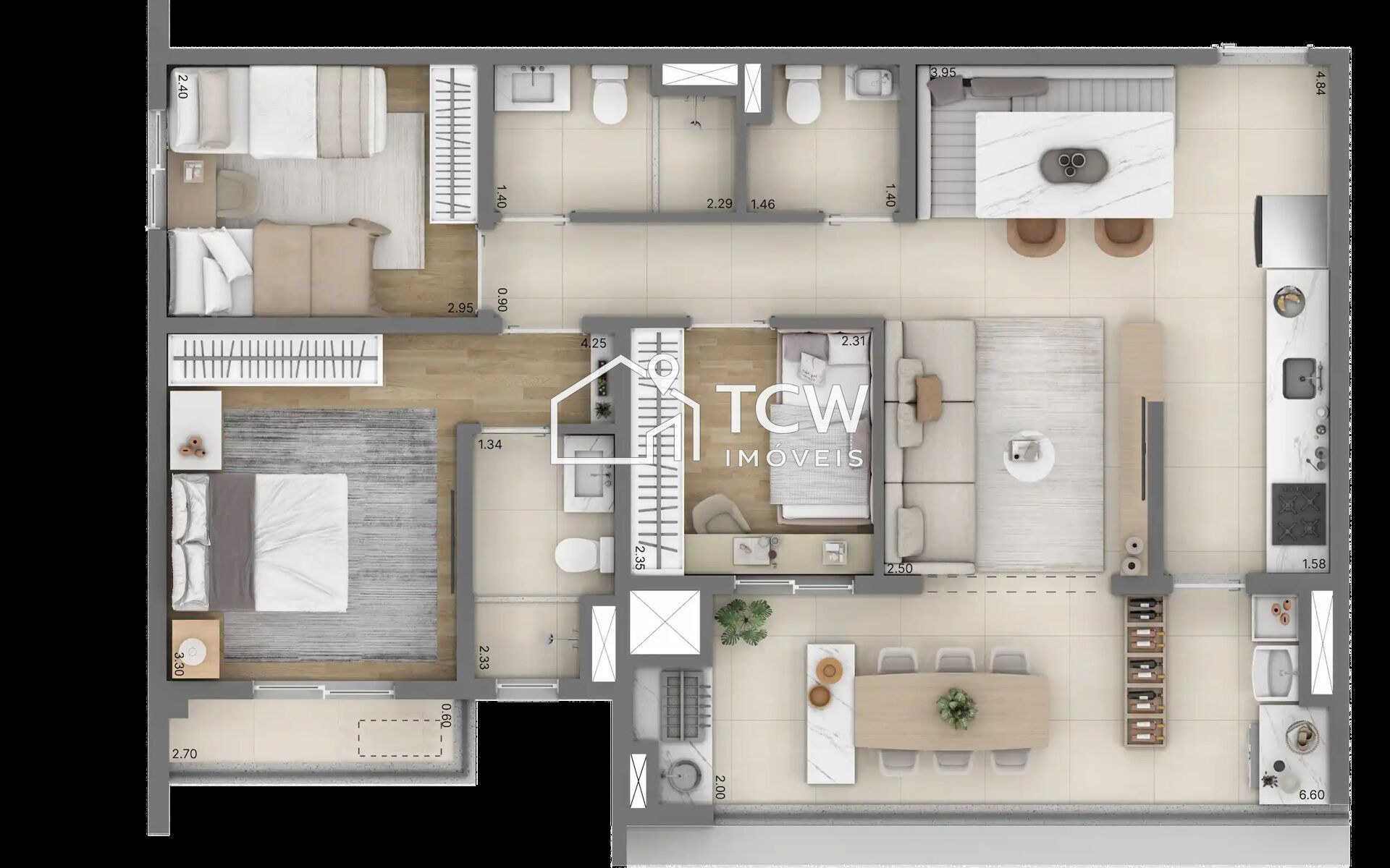 Apartamento, 2 quartos, 65 m² - Foto 21