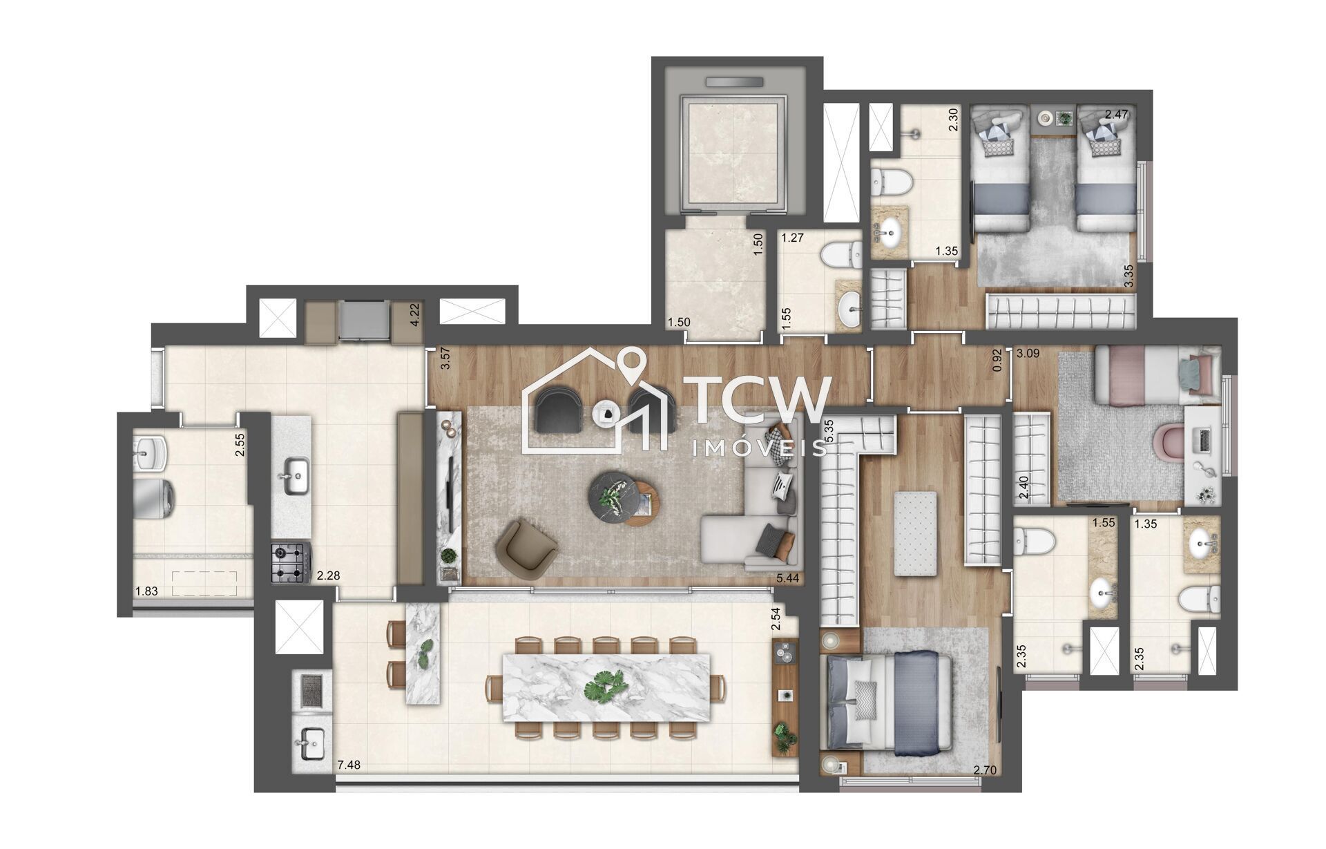 Apartamento, 4 quartos, 144 m² - Foto 13