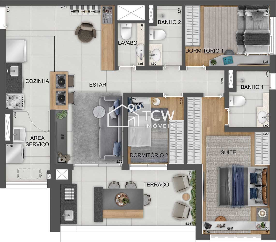 Apartamento, 3 quartos, 94 m² - Foto 27