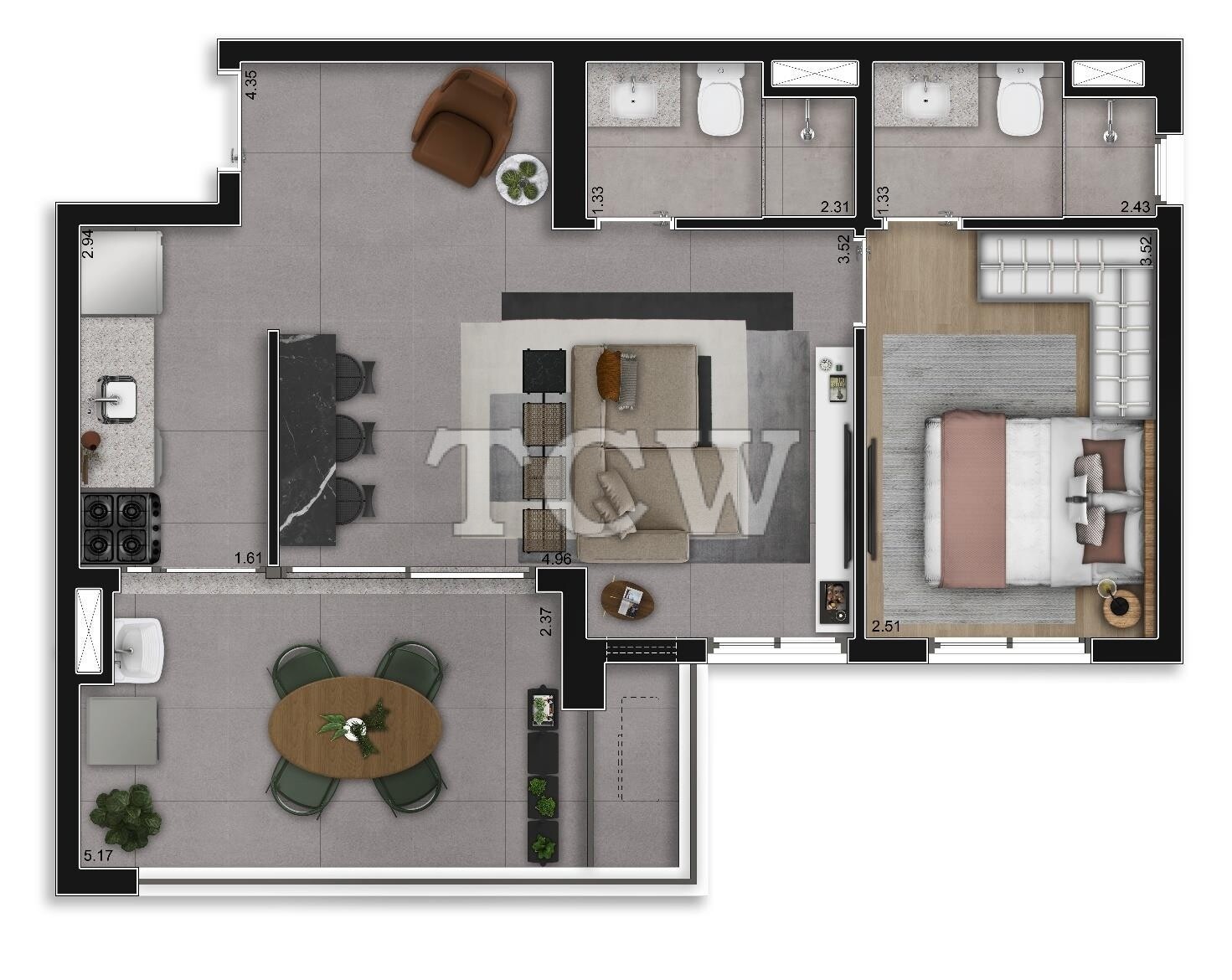 Apartamento à venda com 2 quartos, 60m² - Foto 17