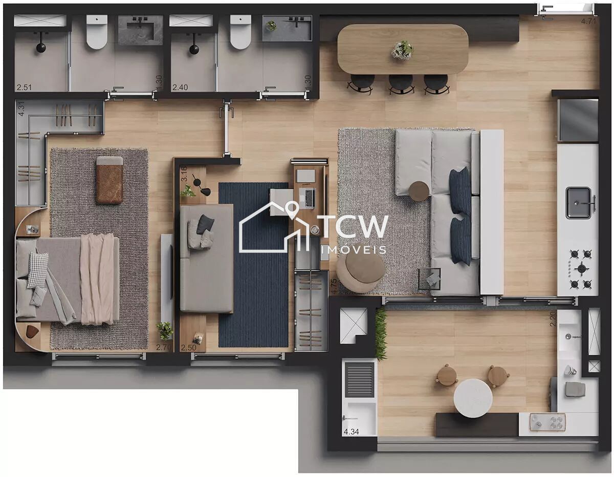 Apartamento, 2 quartos, 72 m² - Foto 7