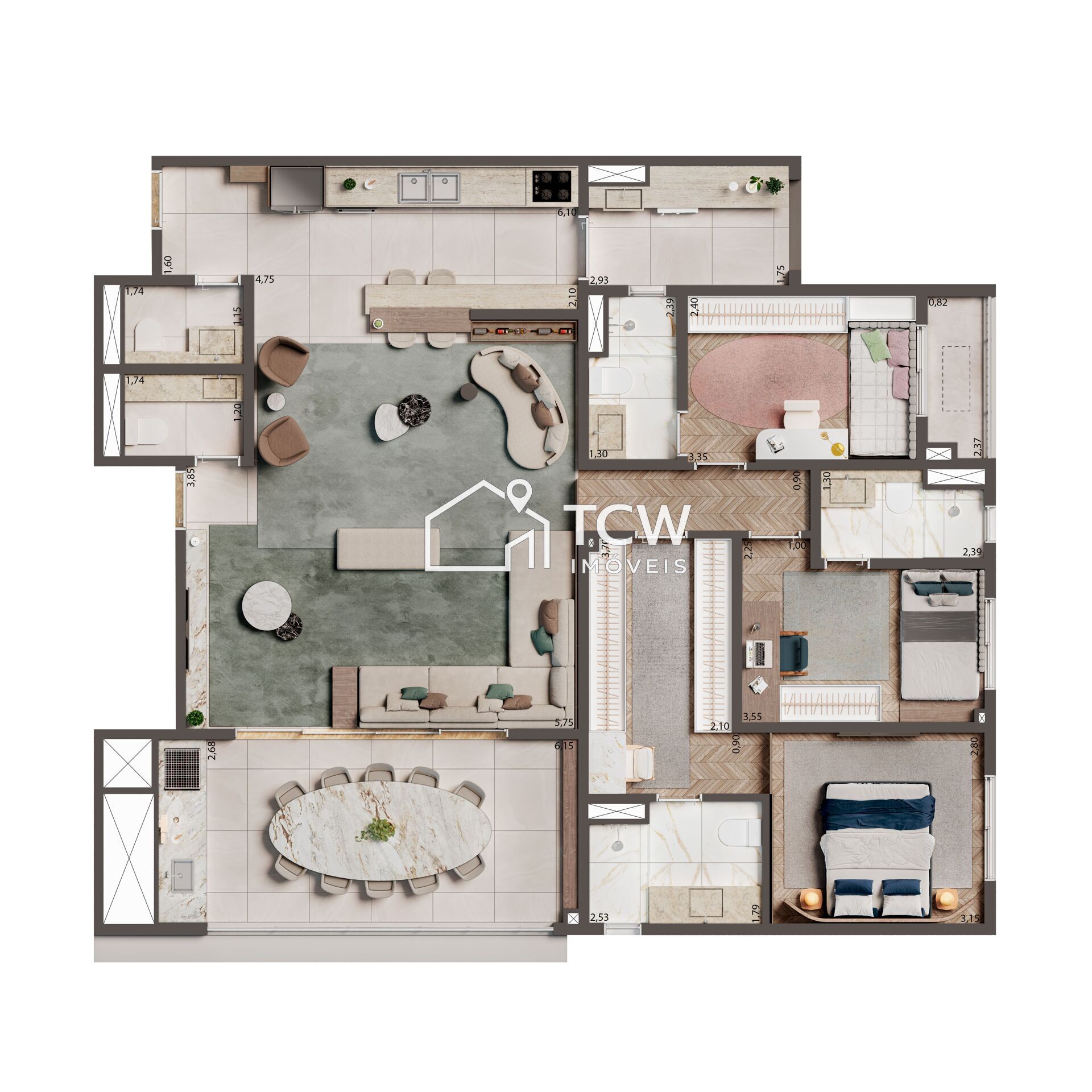 Apartamento, 2 quartos, 75 m² - Foto 17