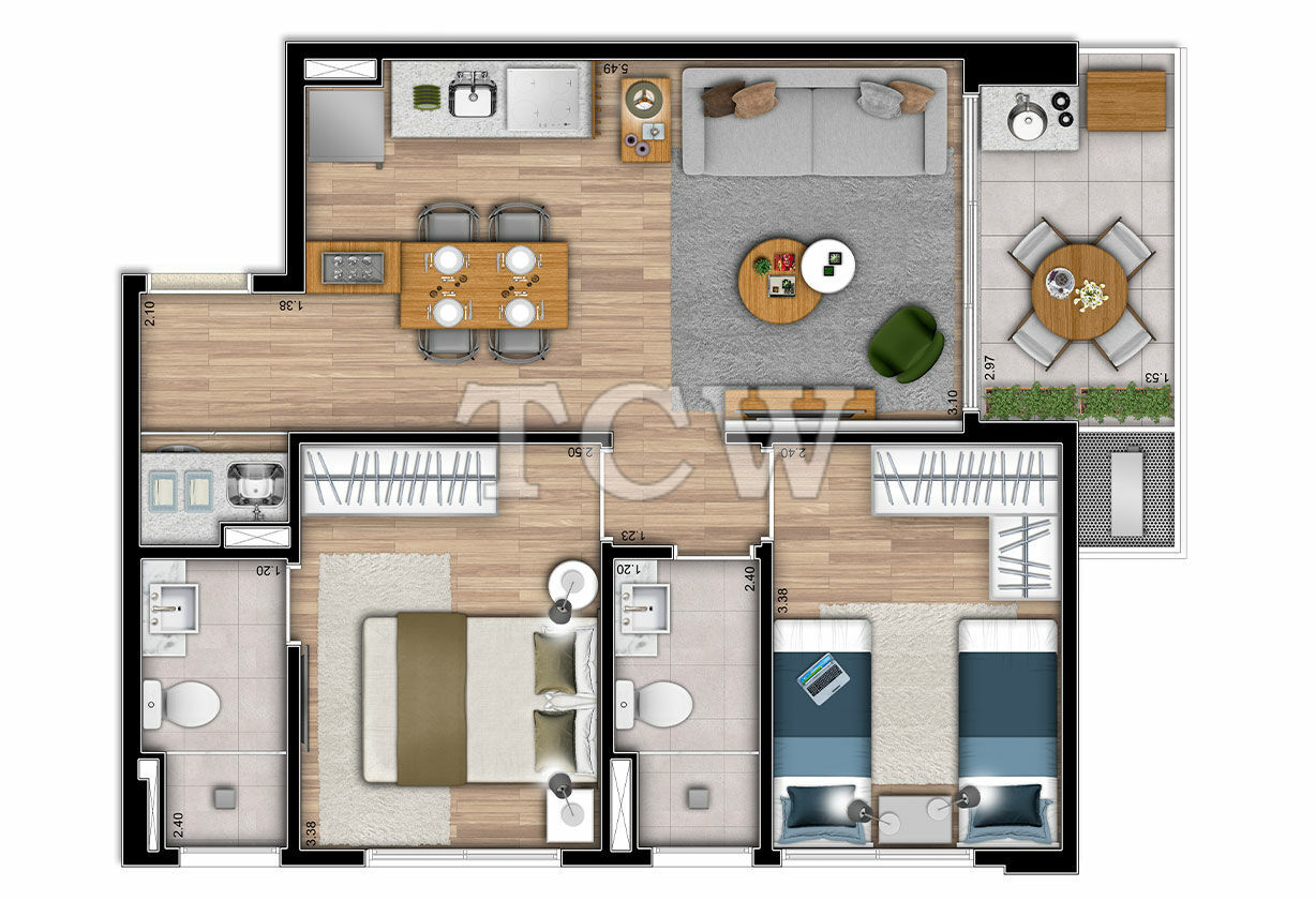 Apartamento à venda com 2 quartos, 54m² - Foto 25