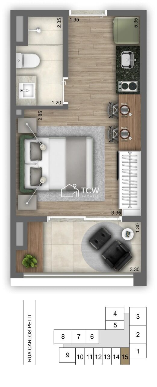 Apartamento, 1 quarto, 25 m² - Foto 12