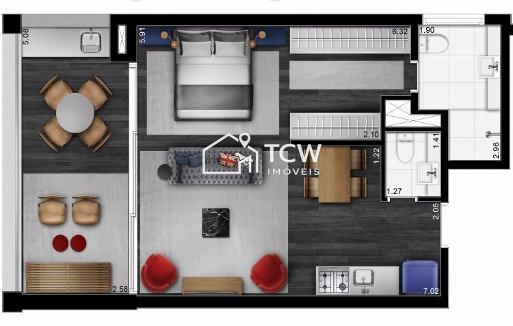 Apartamento, 1 quarto, 61 m² - Foto 10