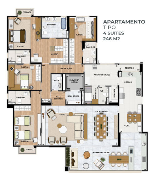 Apartamento, 4 quartos, 246 m² - Foto 26