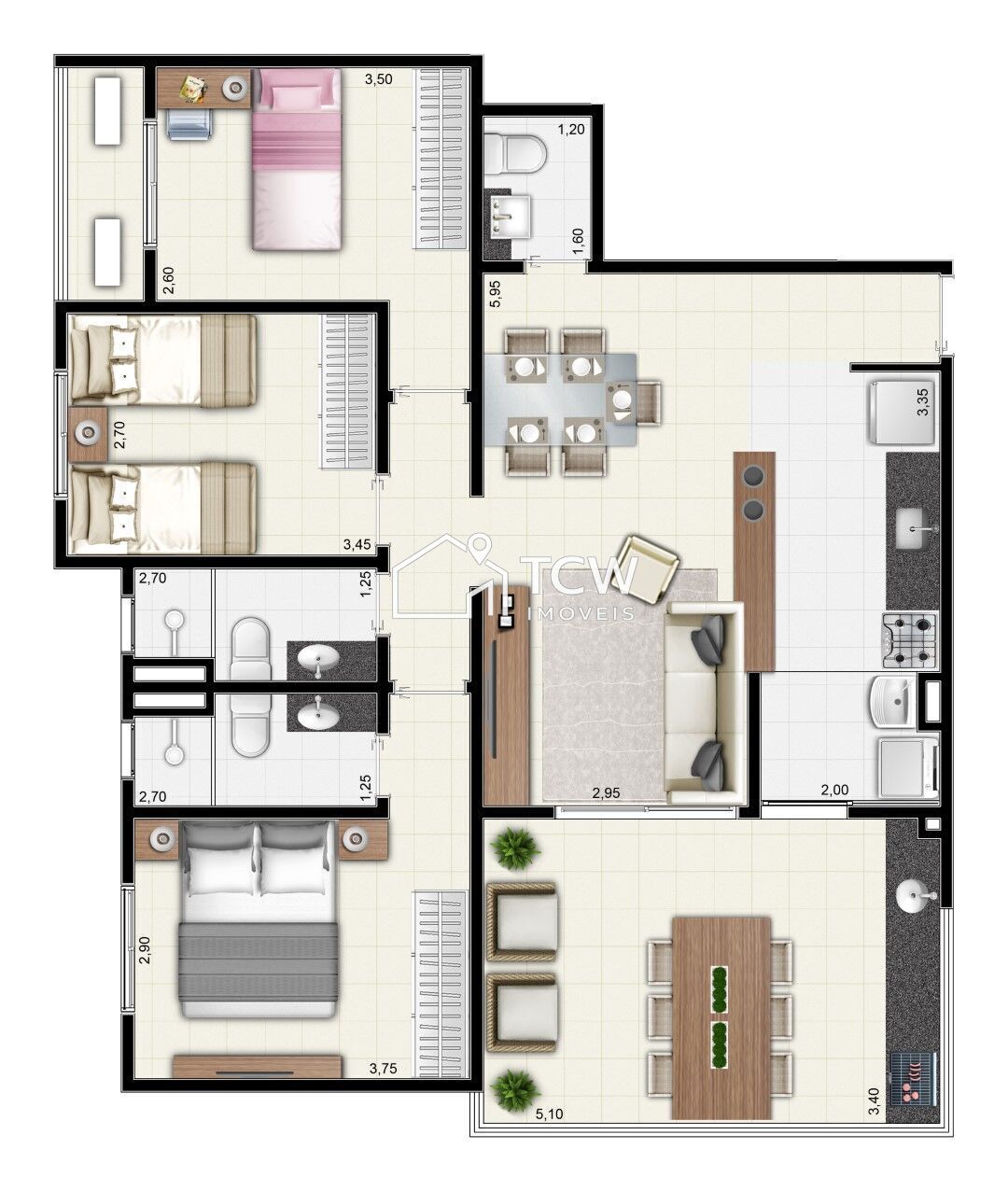 Apartamento, 3 quartos, 105 m² - Foto 29