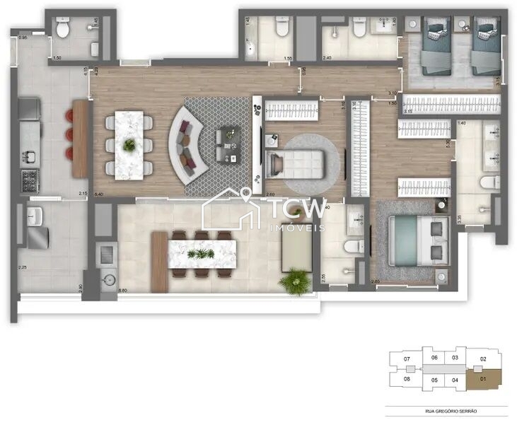 Apartamento, 3 quartos, 131 m² - Foto 48