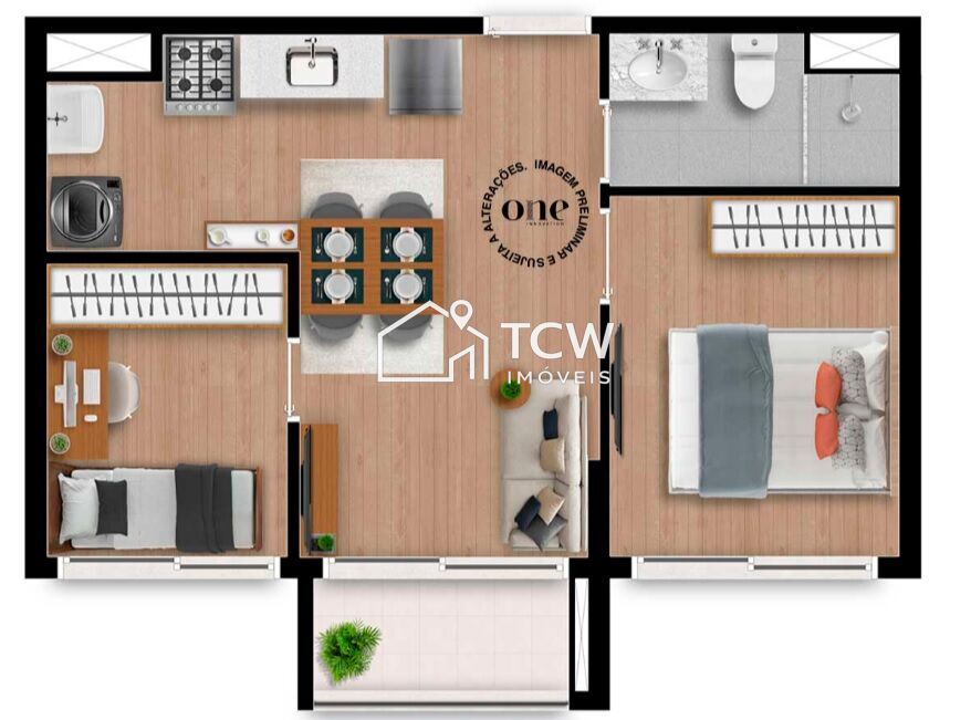 Apartamento, 2 quartos, 37 m² - Foto 9
