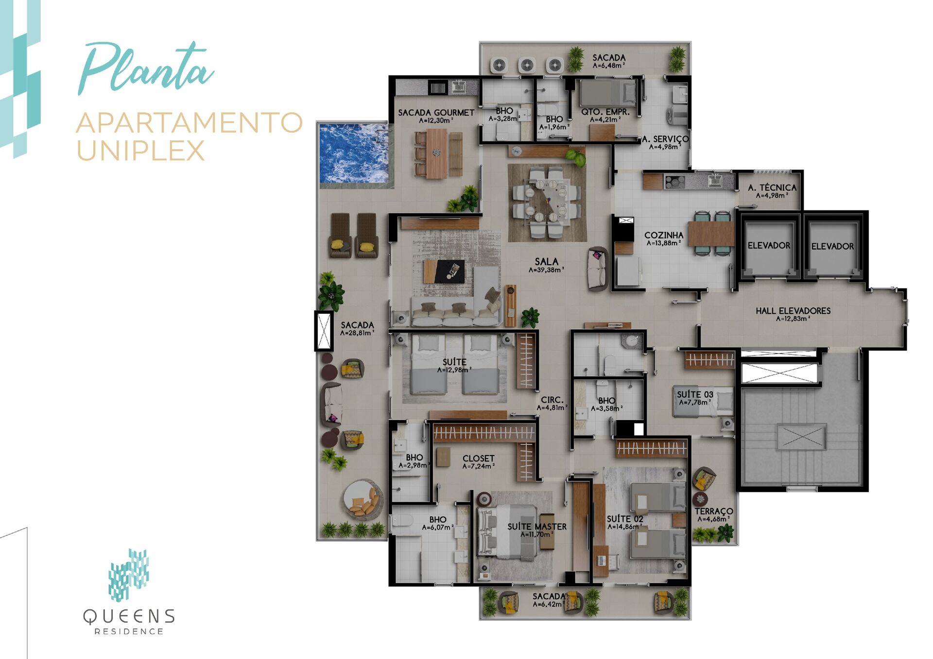 Apartamento à venda com 3 quartos, 112m² - Foto 39