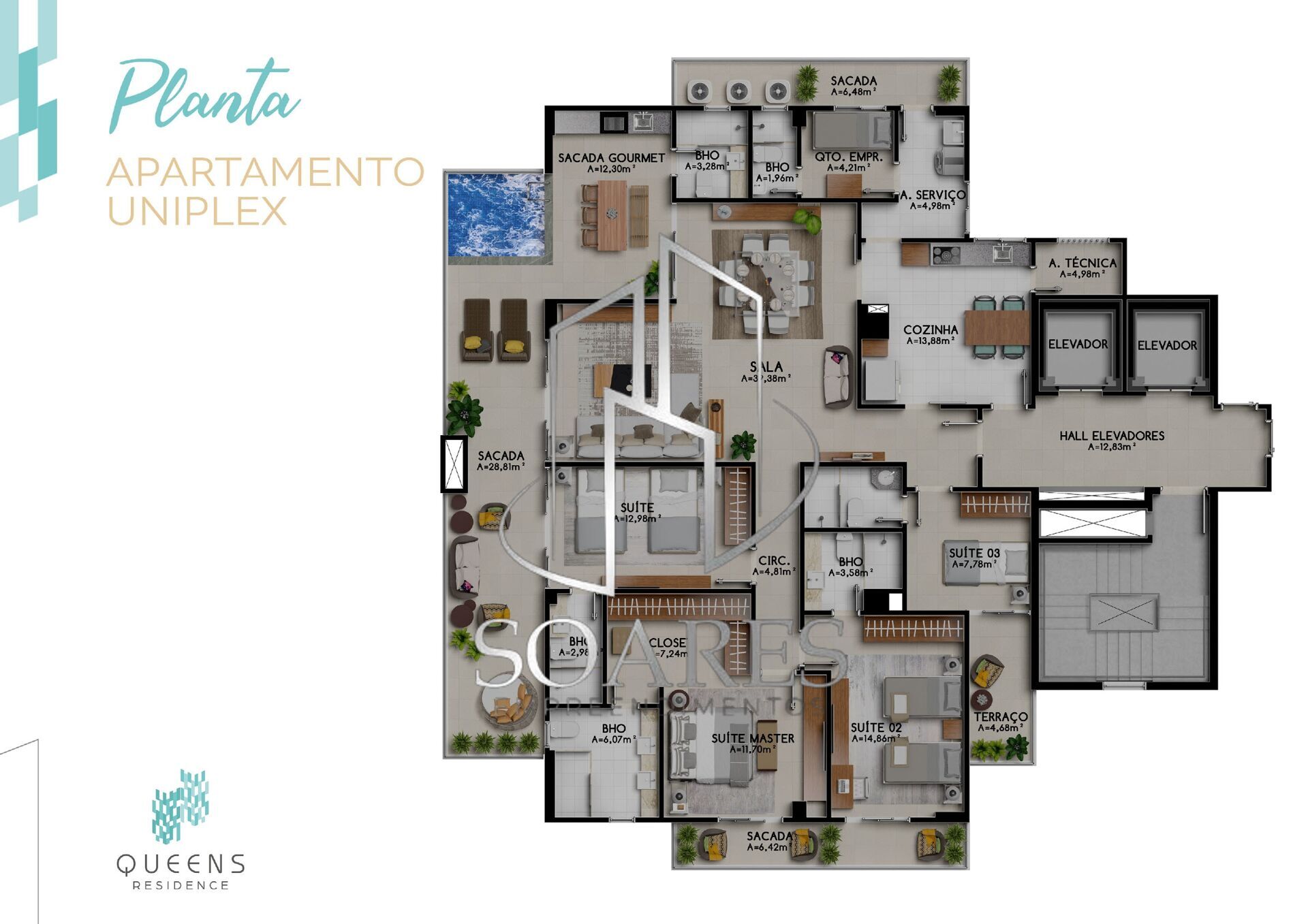 Apartamento à venda com 3 quartos, 112m² - Foto 63